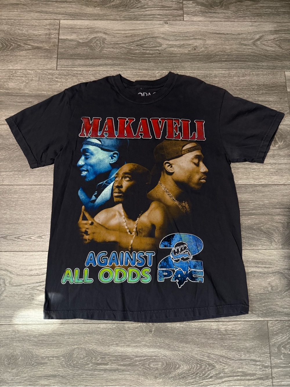 Makaveli Black Graphic Tee - Against All Odds